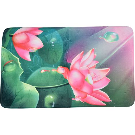 Tapis antidérapant en flanelle pour salle de bain, cuisine, salon, chambre - 49x80 cm - Modèle A