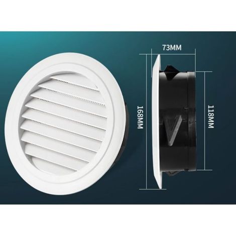 Grille De Ventilation - Protection Contre Les Insectes - Volets Penchés Pour Flux D'air Optimal - Blanc - 1 Pièce (1/4)