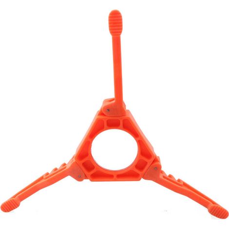 Non-slip ABS Gas Canister Stand, Foldable Gas Stove Stand, Canister Cartridge Holder, Multi-Purpose Portable Tripod for Camping, Hiking, and Picnics - Orange (1/4)