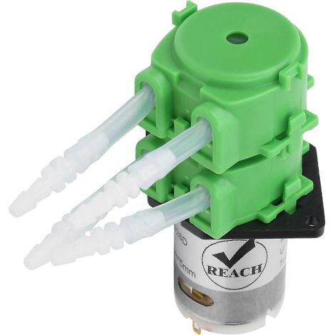 Flache Peristaltikpumpe mit zwei Pumpenköpfen zur Flüssigkeitsdosierung für Aquarien, 3 x 5 V DC, 24 V