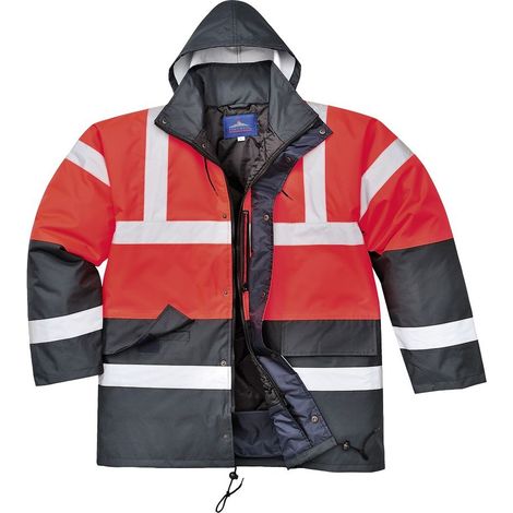 Parka HV Bicolore Rosso/Marina L