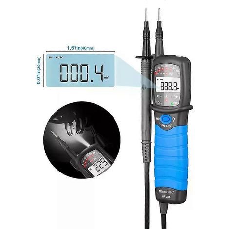 Testeur de courant et de tension électronique LCD HoldPeak HP-38A avec arrêt automatique AC/DC en cas de faible consommation de batterie - JXLGV (1/4)