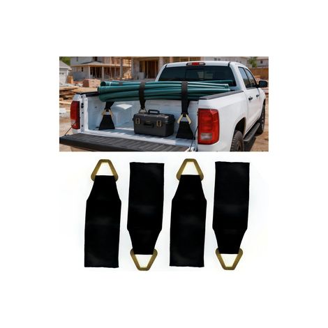Ancres de Fixation pour Rampe de Camion, Sangles à Cliquet pour Arrimage de Fret, Points d'Ancrage pour Lit de Camion, Lot de 4, 31,8 x 10 cm (1/5)