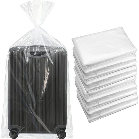 10 Stück Extra Große Klare Kunststoff Aufbewahrungsbeutel, 100 x 120cm Durchsichtige Plastiktüten für Gepäck, Koffer, Möbel, Tröster, Kinderfahrrad, Staubdicht und Wiederverwendbar