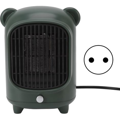 Radiateur électrique portable rapide et silencieux, vert, mini chauffage de bureau, dortoir, maison, prise UE 220V-240V (1/5)