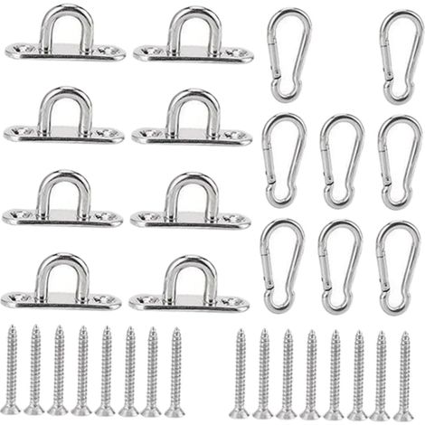 Œillet de fixation - inox - argenté - à œillet - pour bateau (1/5)