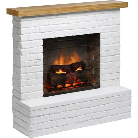 Camino Elettrico Tagu Rolf PowerFlame2 1600w Cemento Bianco (1/5)