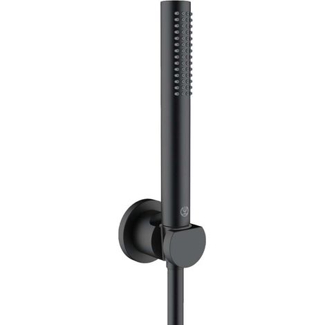 Kludi Nova Fonte - Set doccetta, supporto e flessibile, nero opaco 2085039-15 (1/2)