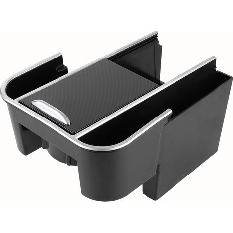 Boîte de rangement multifonctionnelle pour accoudoir, compatible avec Land Rover Discovery Sport 2020, style fibre de carbone (1/5)