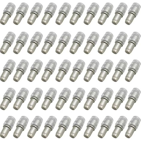Taquet Etagere, 5x16mm Métal Taquets d'étagère, Support Etagere Armoire, Support Tablette Verre, avec Manchon en Caoutchouc pour Meubles, Armoires (50 pièces) (1/5)