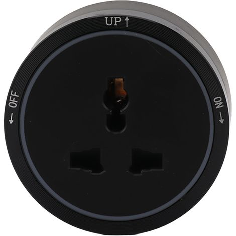 Prise de Piste électrique Socket Noir Horizontal Amovible à Amovible de Mur électrique Sorties pour la Maison de Cuisine à la Maison Matériau Abs
