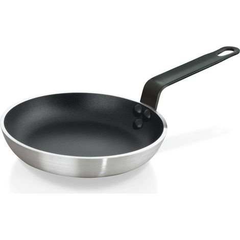 Poêle lyonnaise antiadhésive Ø 24 cm H 5 cm aluminium poignée fer - Was Germany (1/2)