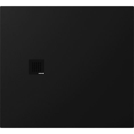 Receveur de douche en marbre coulé TRENECA 110x100cm, découpable selon vos demandes, noir mat