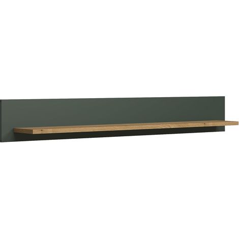 étagère Murale - Stanton - Dimensions d'assemblage (LxHxP) 156 x 22 x 22 cm - Couleur Vert pin avec chêne Evoke - 220948104 (1/5)