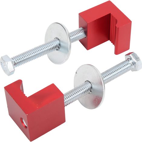 Paire de sangles d'arrimage robustes en aluminium, crochet en J, universelles pour boîte à outils, camion ou voiture. (1/5)