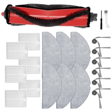 Lot de 21 pièces de rechange pour aspirateur Roborock Q7 M5/ Q7 M5+/ Q7 L5 : brosse latérale principale, filtre HEPA, lingettes de nettoyage. (1/5)