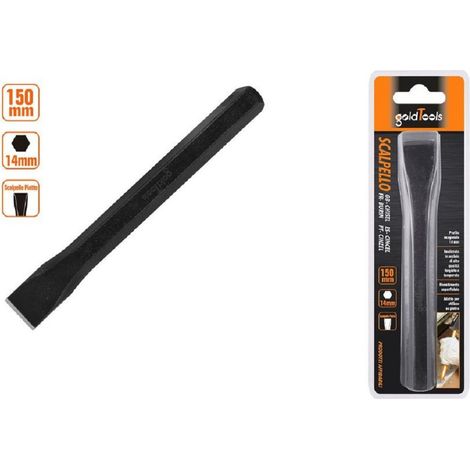 Kaela - Scalpello Piatto Attacco Esagonale In Acciaio 150x14mm Utilizzo Su Pietra 57014 - (1/2)