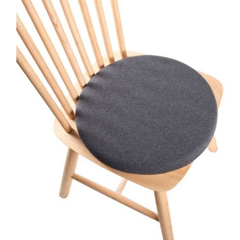 Coussin de chaise rond Coussin de siège rond amovible, lavable, haute élasticité, mousse deco pack Gris foncé 40404.5cm (1/5)