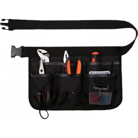 Ceinture à Outils de Jardin, Sac à Ceinture d'Outils Réglable, Ceinture Porte Outil, 7 Pochettes, Tissu Oxford 600D, Étanche, avec Ceinture Ajustable, pour Maison, Jardin, Camping, Nettoyage (Noir) (1/5)