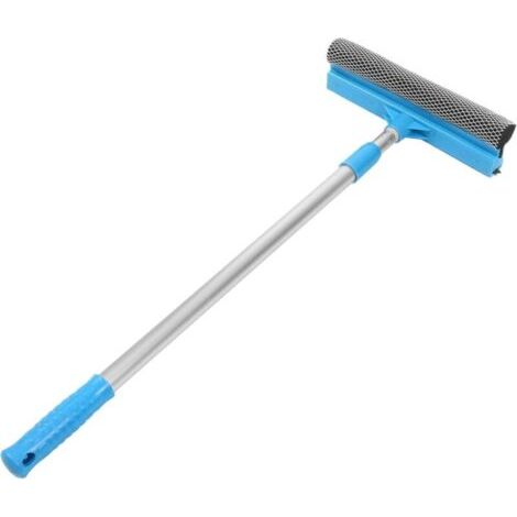 Nettoyant multi-usages pour vitres, carrelage et pare-brise de voiture, manche télescopique réglable et détachable(bleu).