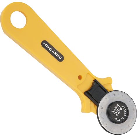 Couteau rotatif pour patchwork, plaque de cuisson, couteau à tissu, lame ronde, outil de coupe pour la couture et le travail du cuir (45 mm)