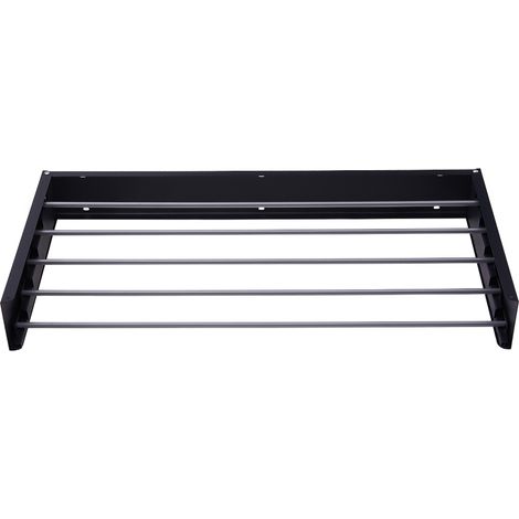 Black Hidden Wall Mounted Towel Drying Rack (1/5)