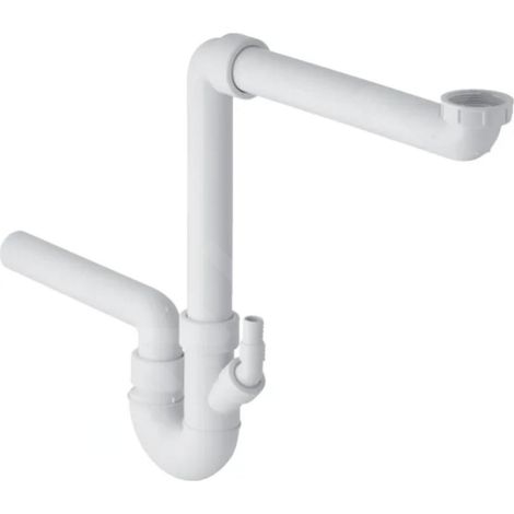 Geberit - Stoppeur d'odeurs, à double chambre, avec raccord de tuyau, sortie horizontale, d 40mm 152.889.11.1 (1/2)