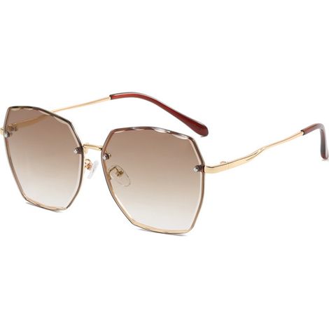 1 par de gafas de sol, policarbonato, metal, protección UV, almohadillas nasales de silicona, regalo (1/5)