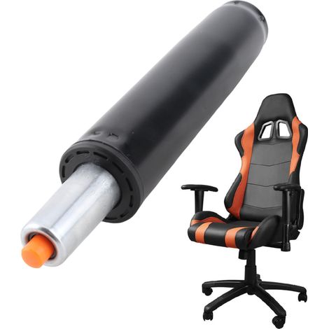 Nannigr Vérin à gaz de rechange pour chaise de bureau, pour chaises pivotantes, chaises de bureau et chaises, ressort à gaz réglable en hauteur, pièces de rechange de qualité supérieure (noir)