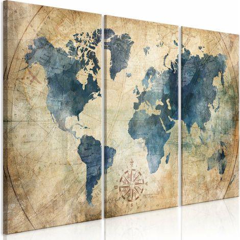 Tableau carte rétro - 120 x 80 cm (1/4)