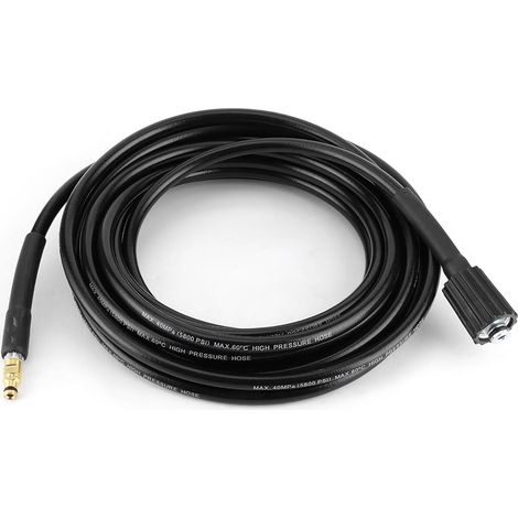 Tube de Lavage d'Extension Nettoyeur Haute Pression en Caoutchouc Noir pour K2 K3 K4 K5, 4 Longueurs Disponibles, Idéal pour Nettoyer et Déboucher les Drains et les Tuyaux (1/5)
