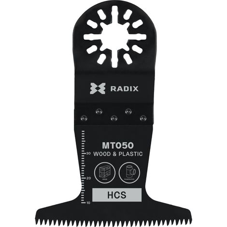 Lame multitool - Radix - HCS - 40 x 65 mm - 14 dents (1,8 mm) meulées (1/3)