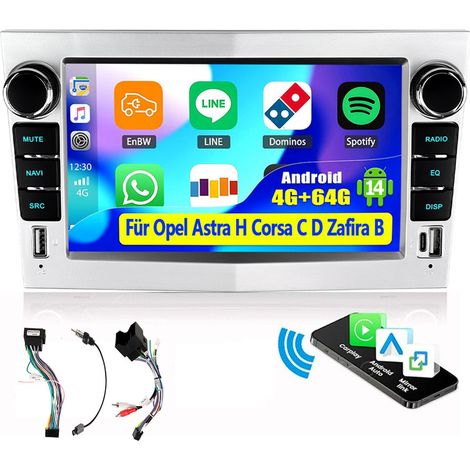 Autoradio Android 14 GPS Navi pour Opel Astra H G Corsa C D Zafira B Carplay - 4+64G (1/5)