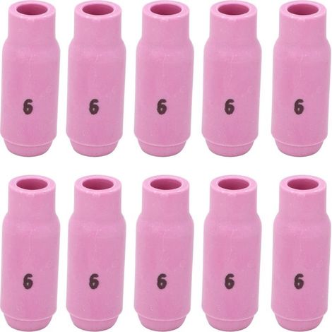 Lot 10 tasses céramique buse alumine – 10N48 6 – torche WP17/18/26 – TIG (1/5)