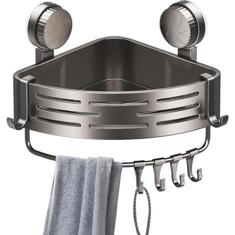 Ablagegestell – Form unbekannt – Dreieckig – Saugnäpfe – ABS – Weiß (1/4)
