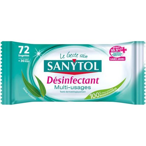 72 Salviette Disinfettanti e Pulenti Multiuso - Sanytol