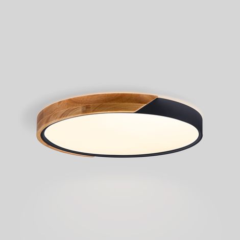 Plafoniera LED CCT 36W - Legno e policarbonato - ø50cm - IP22