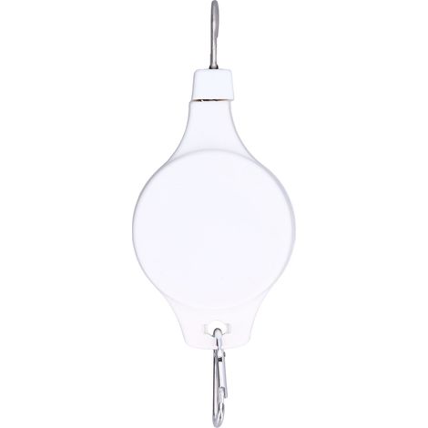 Suspension Plante Retractable ABS Nylon Inox Cadre Fleur Panier Cage Oiseau, Panier Fleur Suspension à Roulette Plante Réglable Sécurité (1/5)