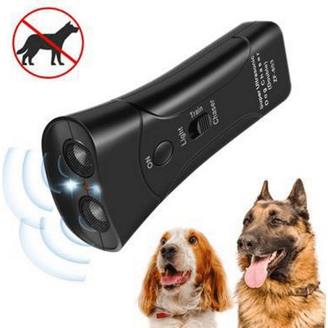 Dispositif anti-aboiements à ultrasons Dark Dog, anti-aboiements de chien, rechargeable, pour l'intérieur et l'extérieur, portable, portée de 25 mètres, LED clignotante. (1/5)