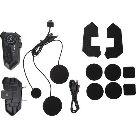 Casco da moto, casco Bluetooth, sicuro, stabile, chiaro, interfono bidirezionale, nero, Y10, morbido. (1/4)