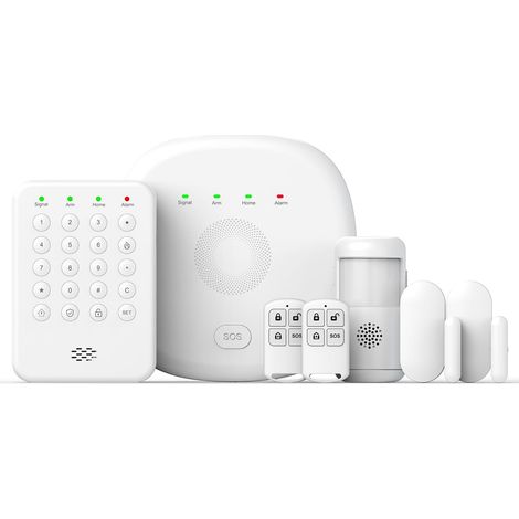 7 Pièces Kit Alarme Maison sans Fil - Compatible (1/5)