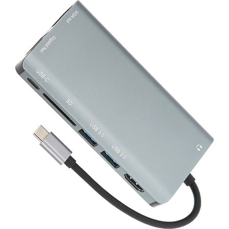 Station d'accueil universelle 8-en-1 USB-C vers HDMI/VGA avec 3 ports USB 3.0 et charge (1/5)
