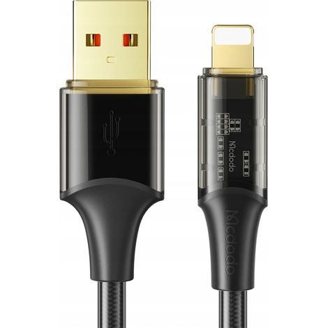Cable USB Lightning de carga rápida Mcdodo de 36 W y 1 m para iPhone 11, 12, 13 y 14. (1/5)