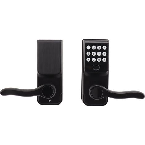 Serrure Connectée Aluminium Empreinte Digitale Télécommande Intelligente Entrée Sécurisée pour Maison Bureau Classe (1/4)