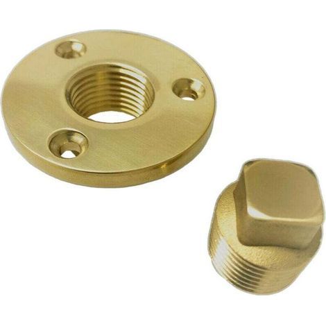 Applique robinet de jardin laiton brut Fem21mm (1/2)