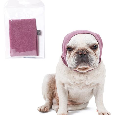 Cache-oreilles pour chien pour soulager l'anxiété, capuche apaisante pour le toilettage et le séchage du bain, protection d'oreille pour chats et chiens (taille M) (1/5)