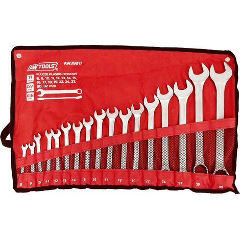 SET DI CHIAVI COMBINATE AWTOOLS 17 pezzi 8mm-32mm