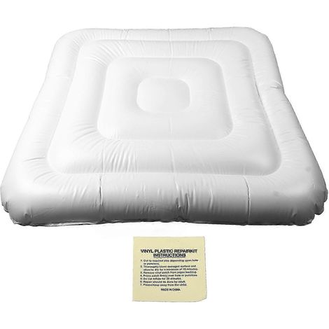 Couverture gonflable extérieure pour piscine, couverture carrée imperméable et anti-poussière pour spa, fabriquée en PVC durable, facile à nettoyer, idéale pour une utilisation en extérieur. (1/5)