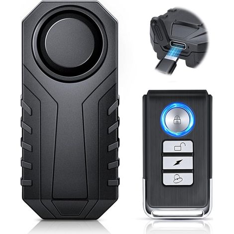 Motorcycle Anti-Theft Alarm, Motorcycle Accessory, Mobility Scooter Alarm, Rechargeable Remote Control, IP65 Waterproof, 113dB Loud (1/3)