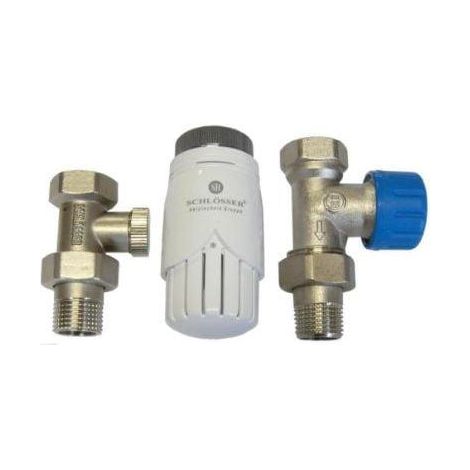 Robinet thermostatique schlosser 602200002 nickelé économie d'énergie